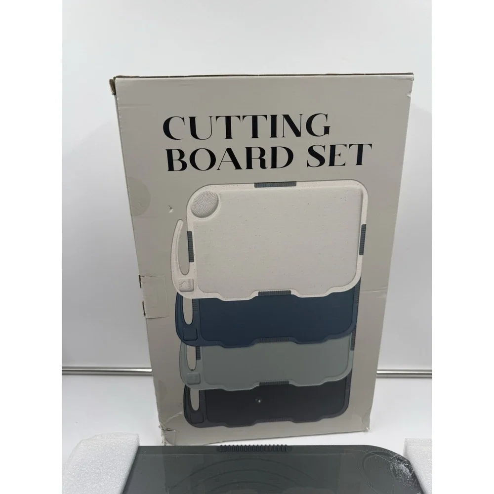 Glotoch Cutting Boards for Kitchen Set of 4, Wheat St Chopping Board